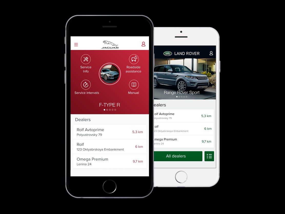 Mobile app for Land Rover
